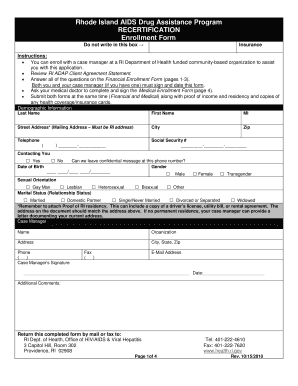 Aids Drug Assistance Program Ri Recertification Form