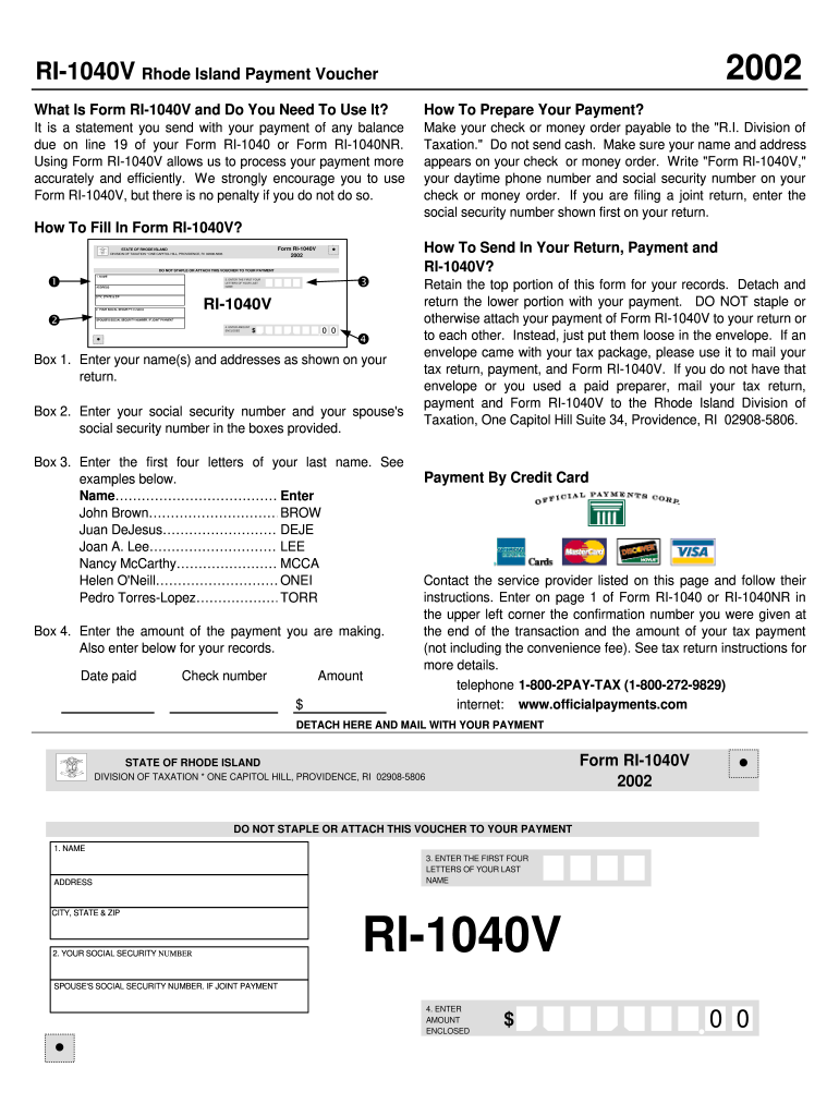 Get and Sign Ri 1040v  Form