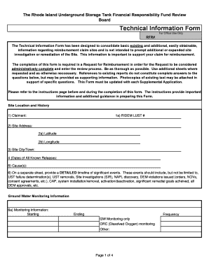 Instructions Technical Information Form Dem Ri