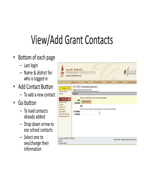 ViewAdd Grant Contacts Doe Sd  Form
