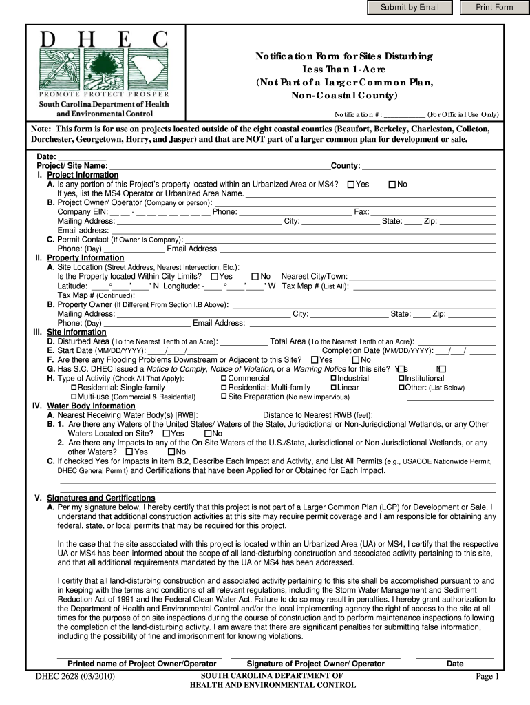 Dhec Form Sites