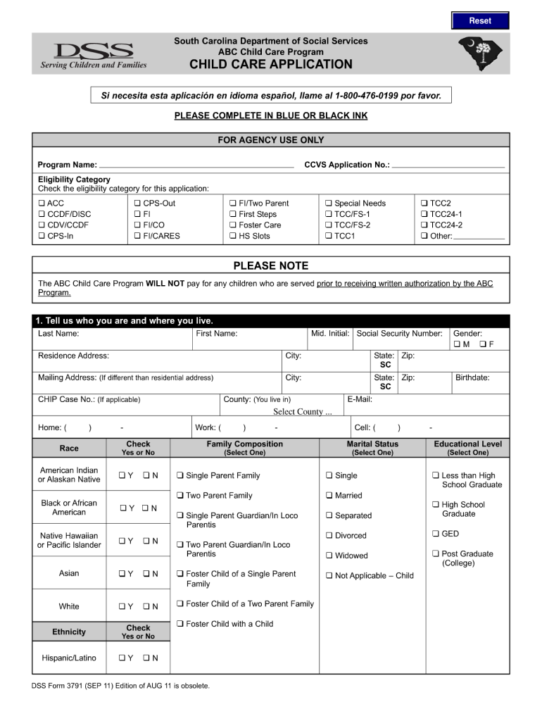  Dss Form 3791 2011-2024