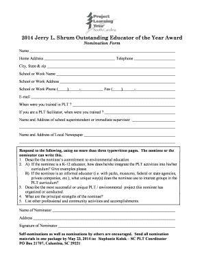 South Carolina Project Learning Tree Trees Sc  Form