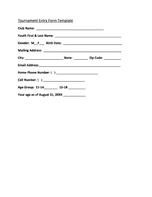 Name and Address Form Template