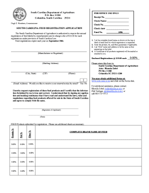 FEED Reg NEW Letter DOC Agriculture Sc  Form