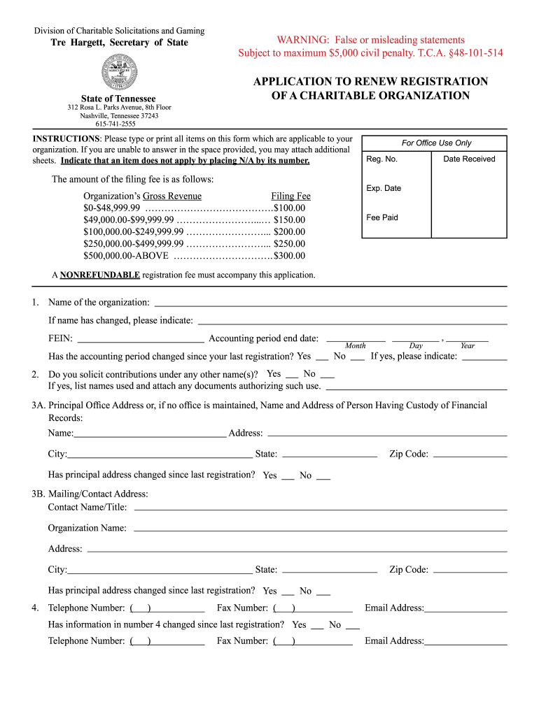  Tennessee Ss 6007  Form 2010