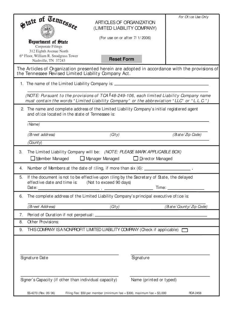  Pto Sample Articles of Organization Form 2019-2023