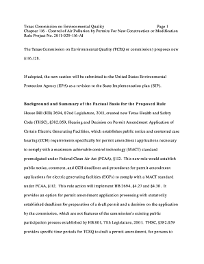 Texas Commission on Environmental Quality Page 1 Chapter 116 Control of Air Pollution by Permits for New Construction or Modific  Form