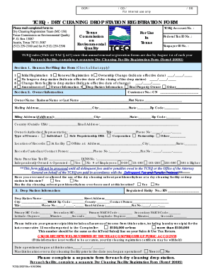 Tceq Dry Cleaning Facility Registration Form Fill in