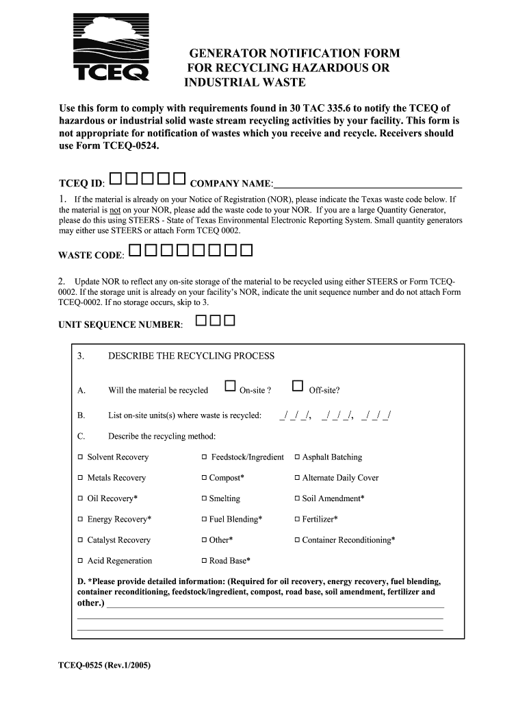  Notice of Registration Tceq 2005-2024