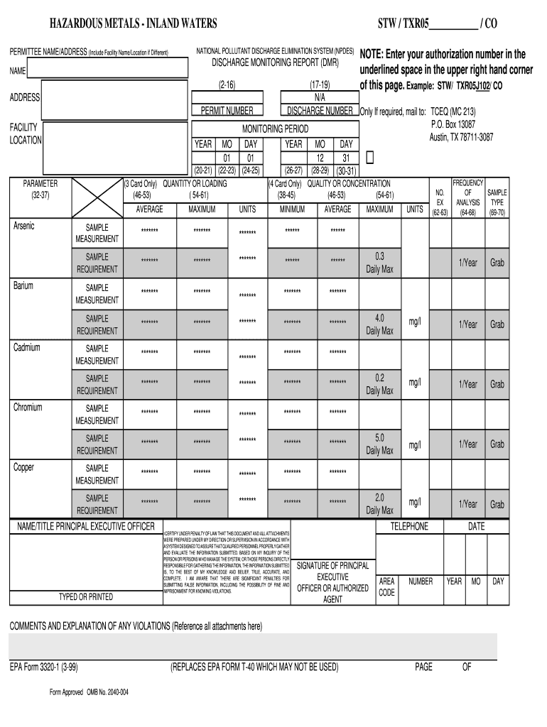  Epa Form 3320 1 1999-2024