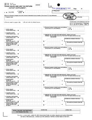 Tx Sales and Use Tax Return 01 115 Form