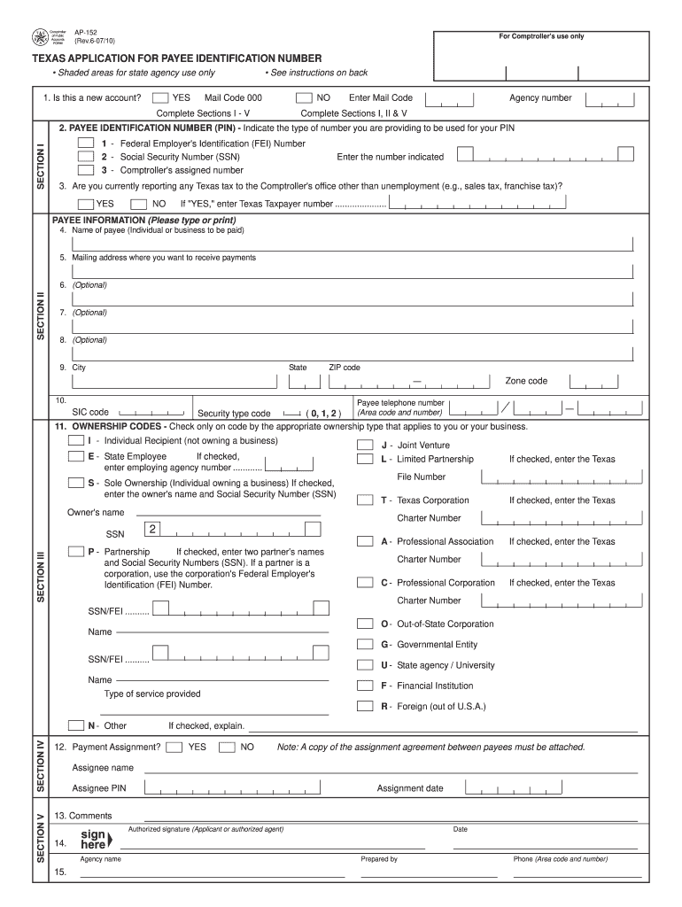  Texas Payee ID Number 2021