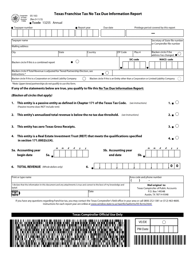  05 163 Form 2019