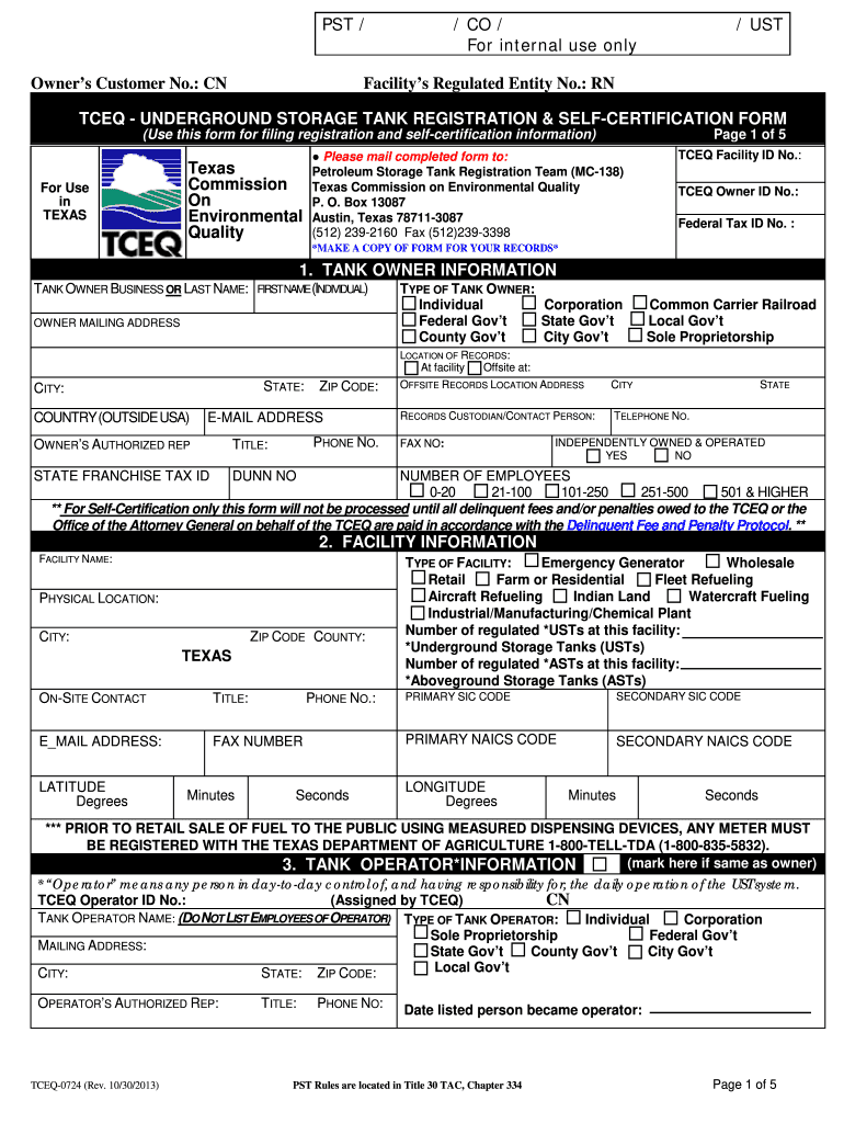  Tceq 0724 Form 2016