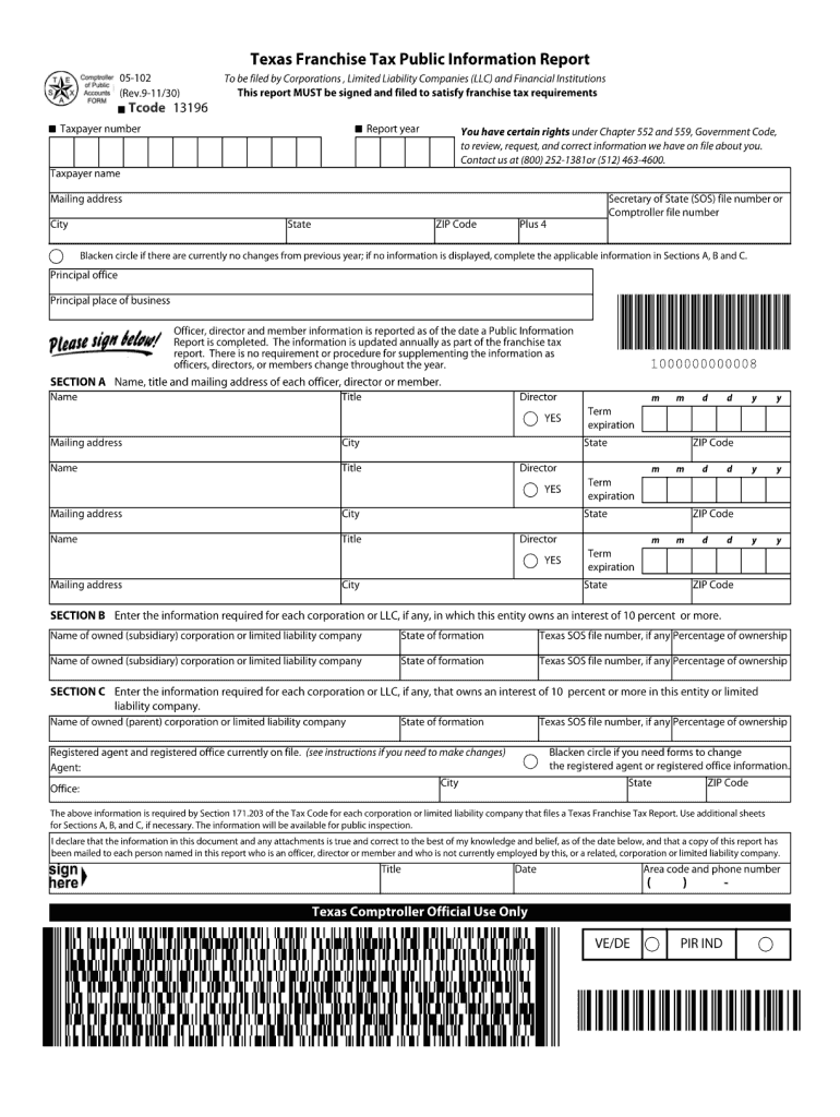  Texas Form 05 102 2018