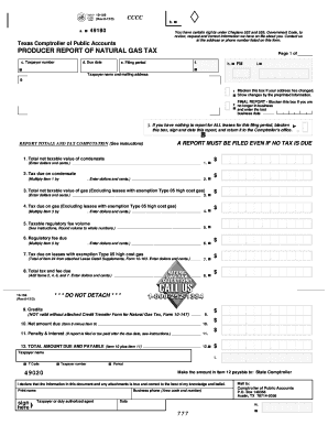 10 159 Producer Report of Natural Gas Tax  Form