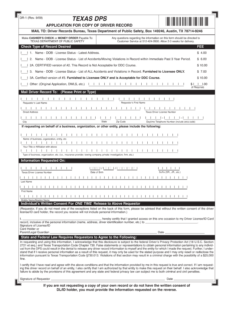  Dr 1 Rev 909 Form 2012