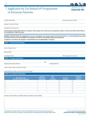 Property Tax Form 50 181