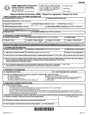  Texas Workers Compensation Forms 2011
