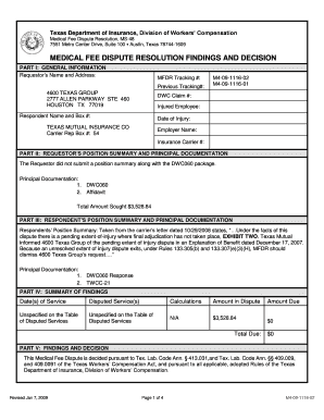 PART I GENERAL INFORMATION Requestor&#039;s Name and Address 4600 TEXAS GROUP 2777 ALLEN PARKWAY STE 460 HOUSTON TX 77019 Respon