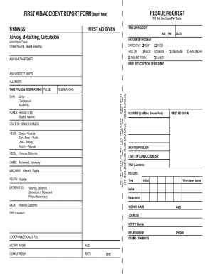 First Aid Form PDF