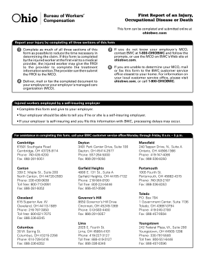 Ohio Bureau of Workers Compensation Filable Forms