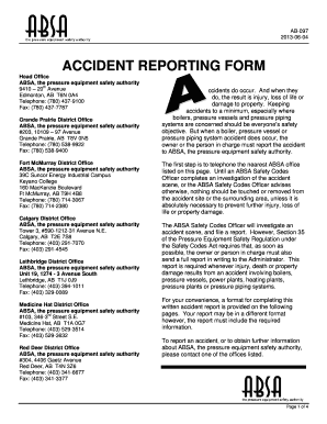 AB 097 Accident Reporting Form ABSA Absa