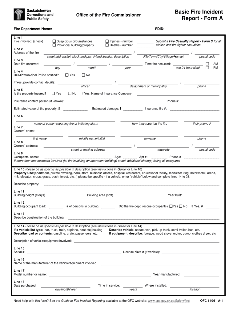 Fire Incident Report - Fill Out and Sign Printable PDF Template Throughout Fake Police Report Template