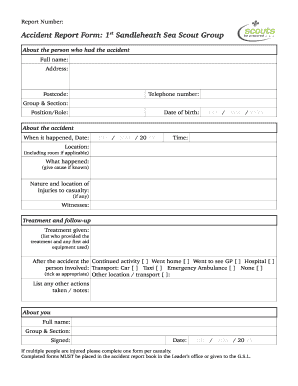 Scout Accident Form