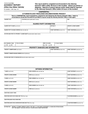 Driver Accident Report Form Printable