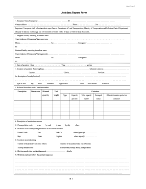 Accident Report Form JETRO Jetro Go