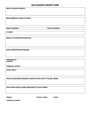 U3A Accident Report Form PDF South Lakes U3A Buckinghamu3a Org