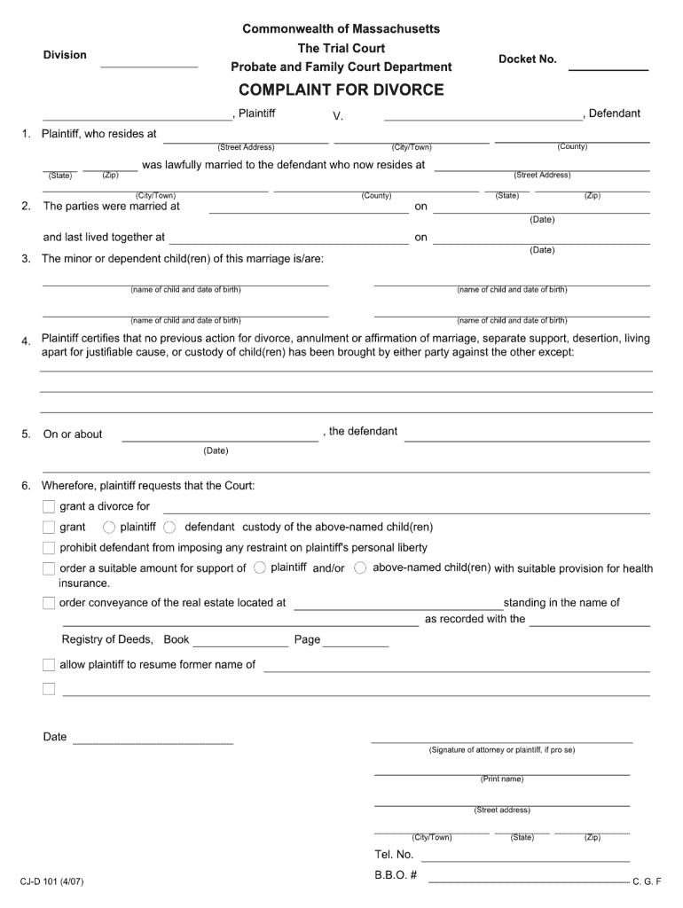  Hindu Divorce Application Form PDF 2007-2024