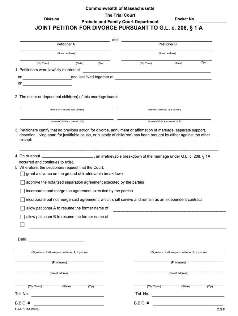  Petition for Divorce Form New Orleans 2007-2024