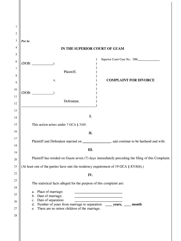 Guam Legal Forms