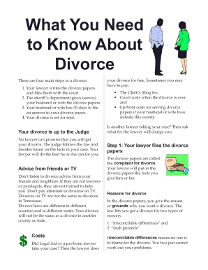What You Need to Know About Divorce  Form