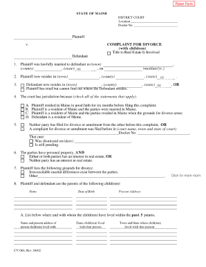 Richmond County Ga Divorce Packet  Form