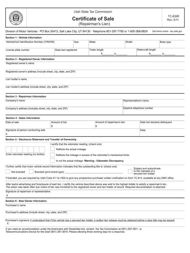 Tc 814 Utah Form