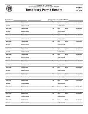 Tc 452  Form