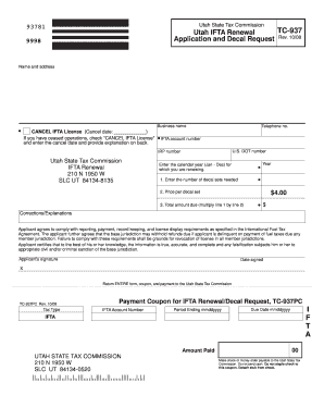 Ifta Online Utah  Form