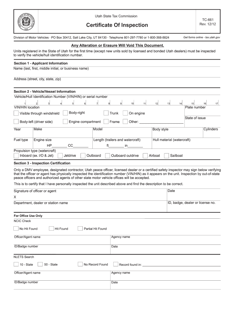  Tc 661 Rev 1212 Form 2012