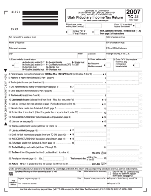 Utah Tc 41 Payment Voucher Form