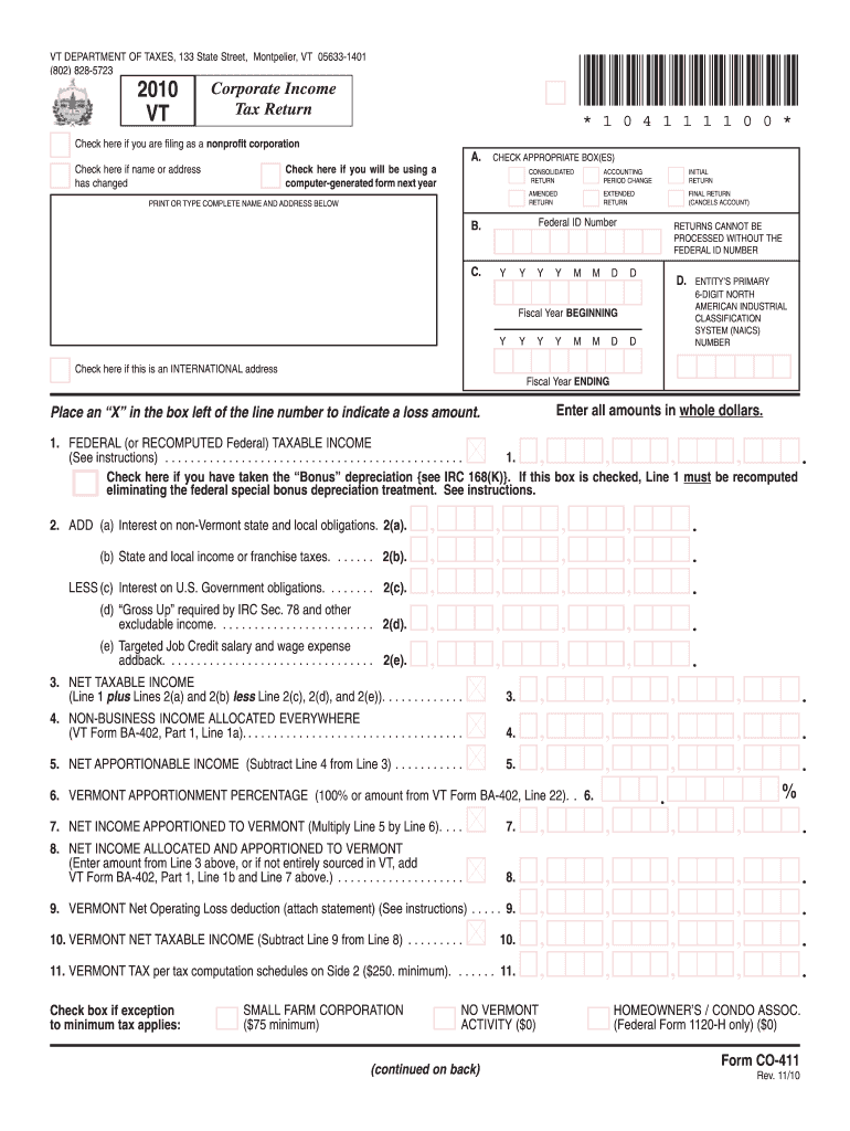 Vermont Tax Forms