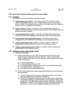 4 701 Definitions for Purposes of This Rule , the Following Definitions Psb Vermont  Form