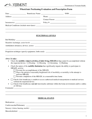 Wheelchair Prescription PDF  Form