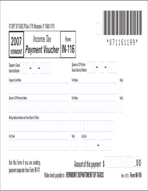 Voucher for Income Tax Paid Form