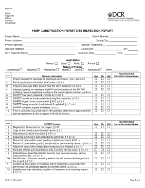 Construction Inspection Report Template  Form
