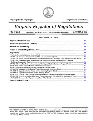PDF 471k Virginia Register of Regulations Commonwealth of Register Dls Virginia  Form