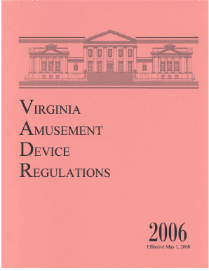 Virginia Amusement Device Regulations Virginia Department Dhcd Virginia  Form